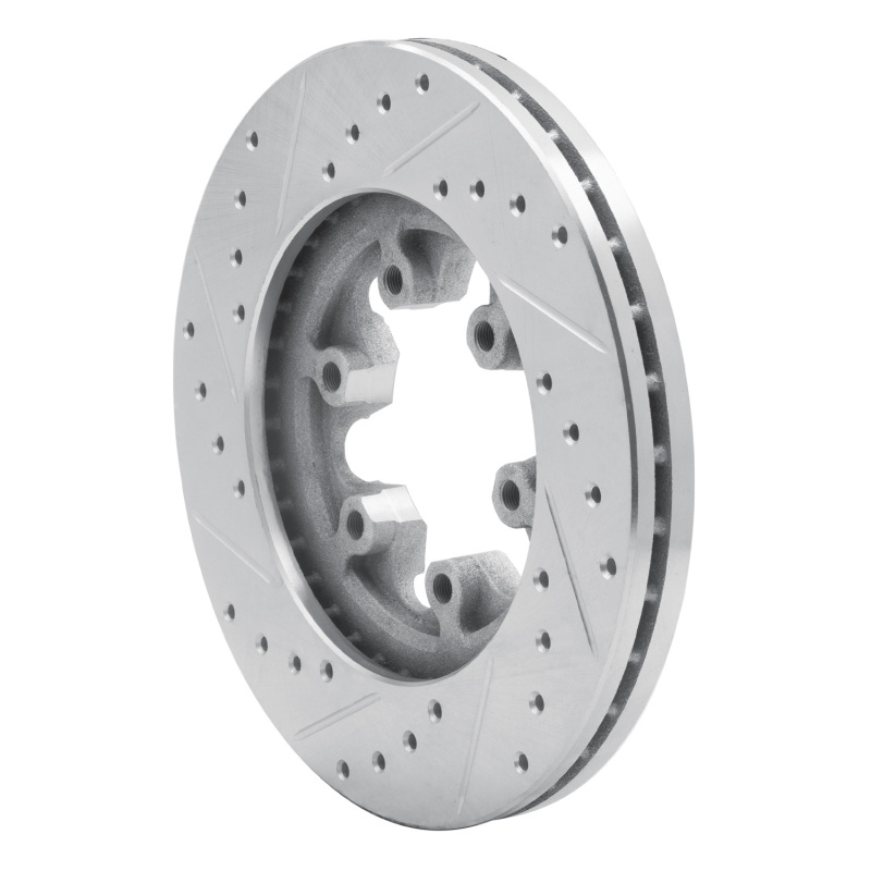 Chevrolet Colorado Brake Rotor (1) - Front Right - R1 Concepts - Drilled & Slotted - Silver - `04-`08
